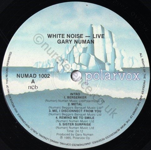 NUMAD 1002 A Side Label.