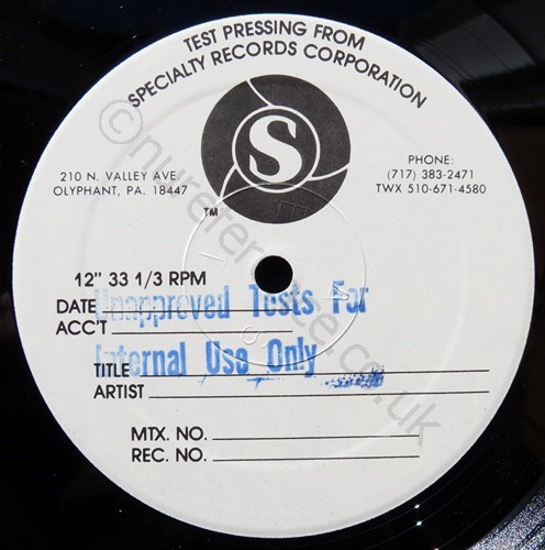 SD 32-103 Test Pressing SP B Side.