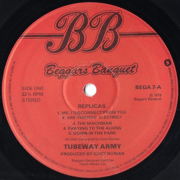 BEGA 7 A Side Label.