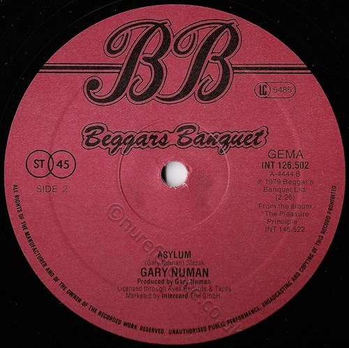 INT 126.502 Beggars B side Label.