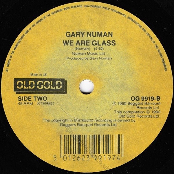OG 9919 B Side Label