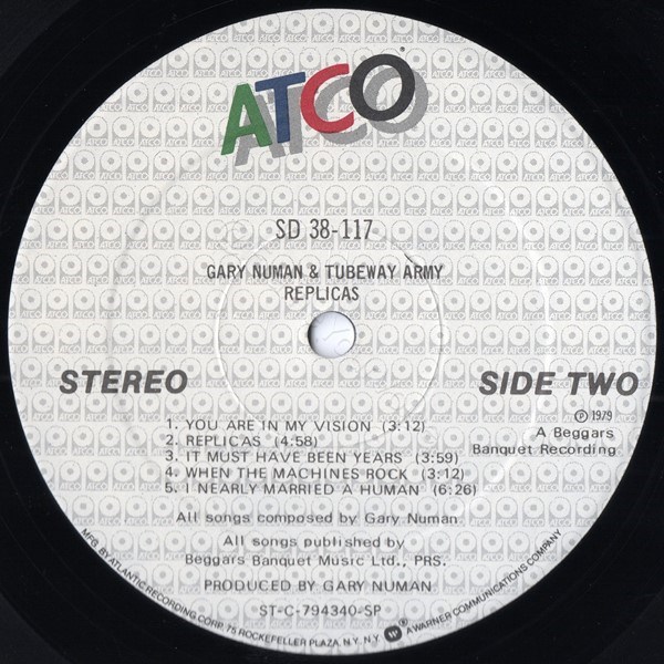 SD 38-117 'B' Side Reissue Label.