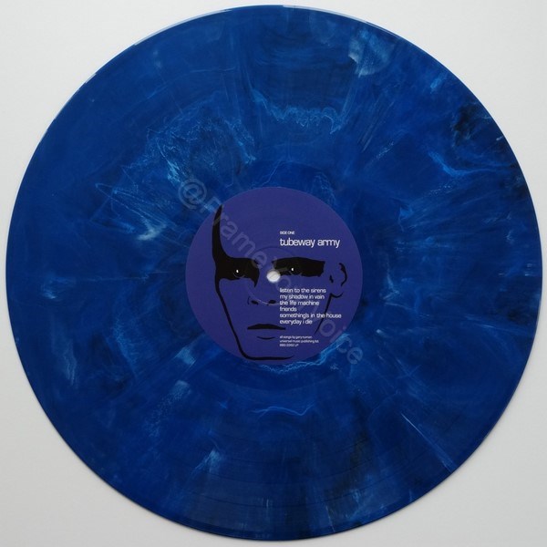 BBQ2262 LP2 A Blue, White & Black Marbled Vinyl.