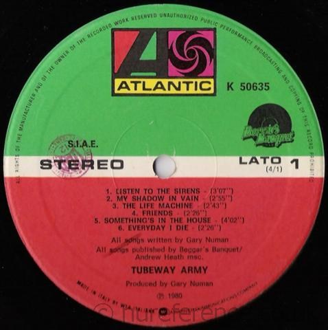 K 50635 'A' Side Label.