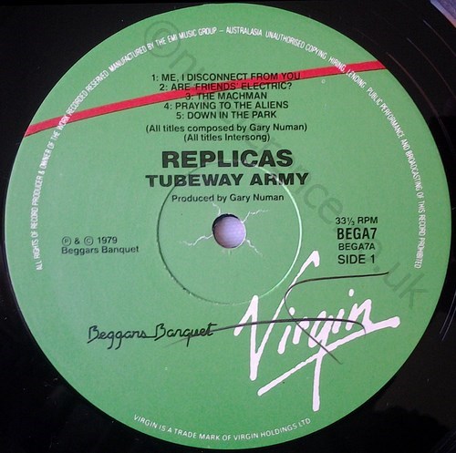 BEGA 7 'A' Side 'Virgin Label'