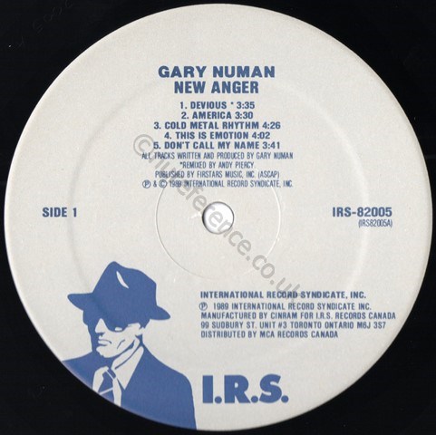 IRS-82005 'A' Label.