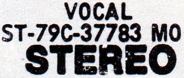 B Side Label Detail.