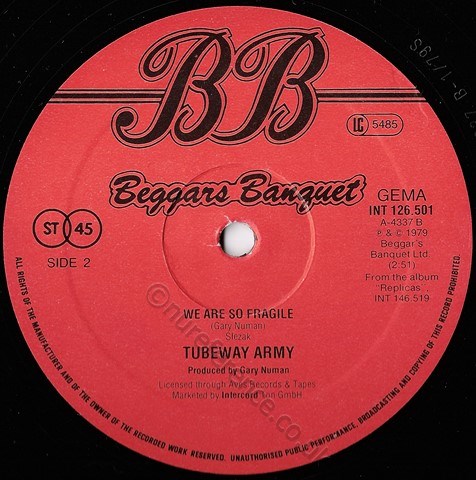 INT 126.501 B side Label.