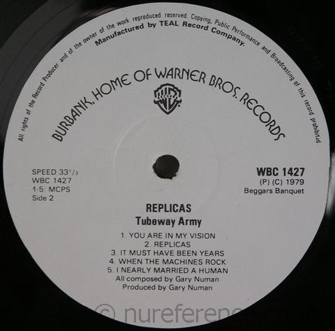 WBC 1427 'B' Side Label
