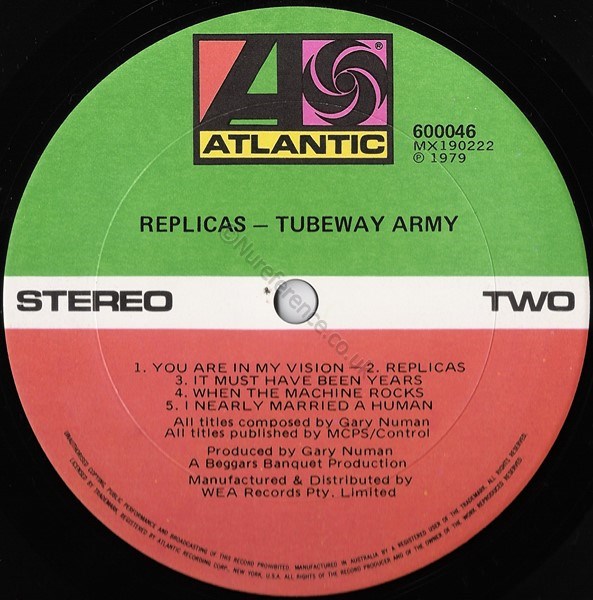 600046 Atlantic 'B' Side Label.