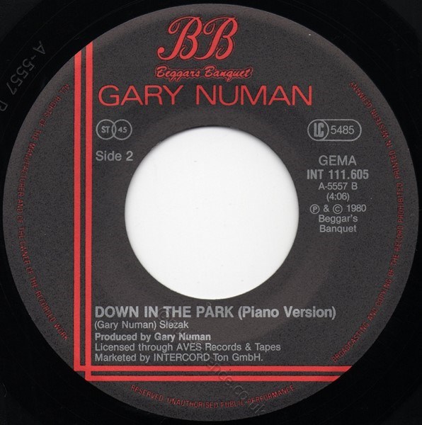 INT 111.605 B side Label.