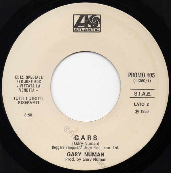 PROMO 105 Promo B side Label.