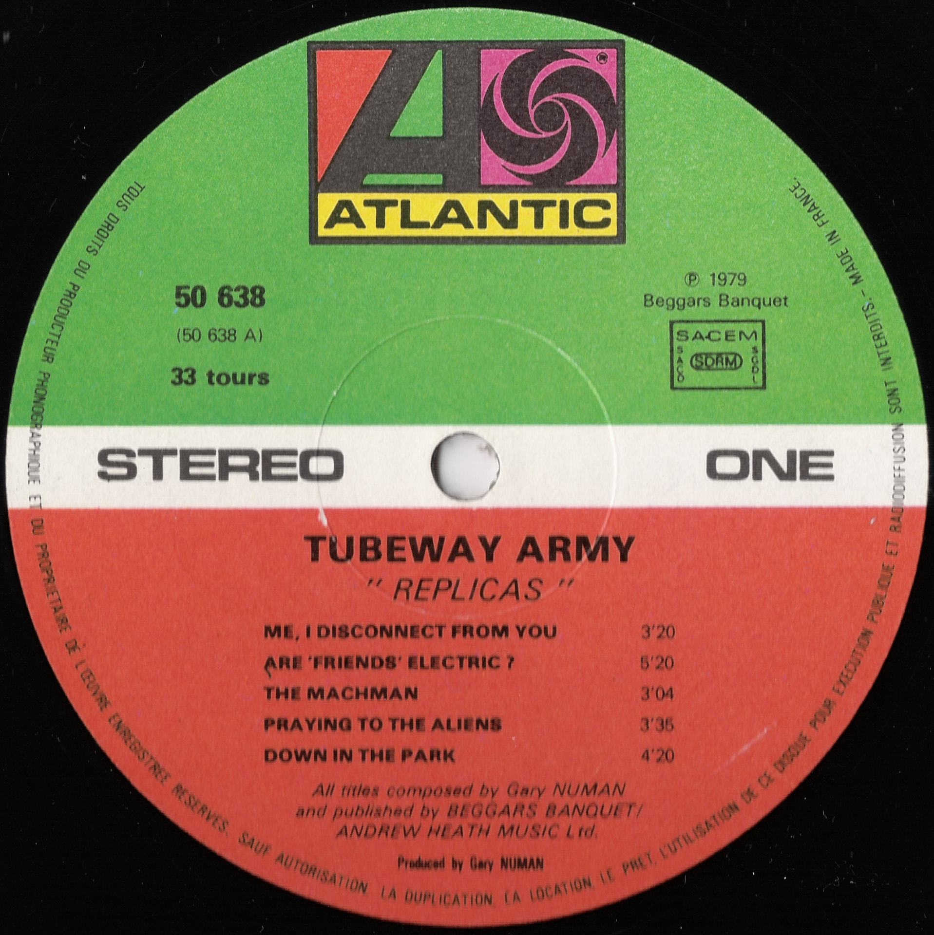 50 638 'A' Side Label