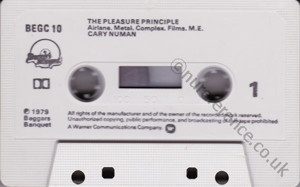 BEGC 10 A Side Label - 'Cary Numan'.