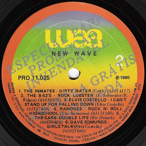 PRO 11.025 Promo 'B' side Label.