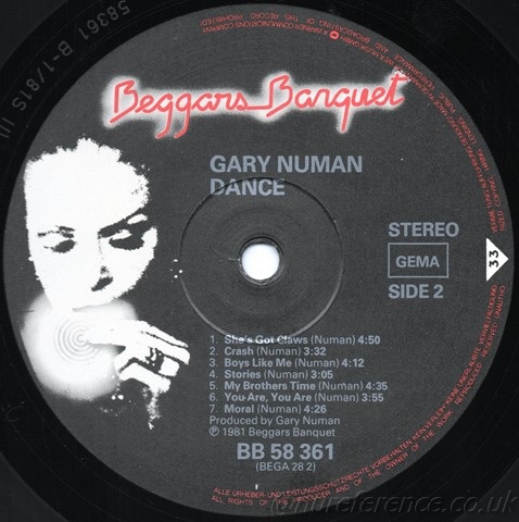 BB K 58 361 B Side Label.