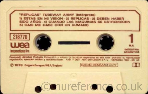 218770 Cassette 'A' Label