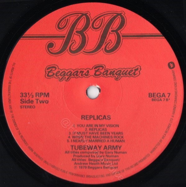 BEGA 7 B Side Label.