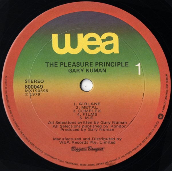 600 049 WEA 'A' Side Label.