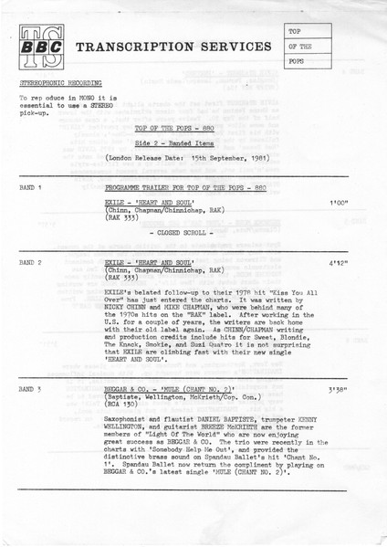 Timing Sheet 3