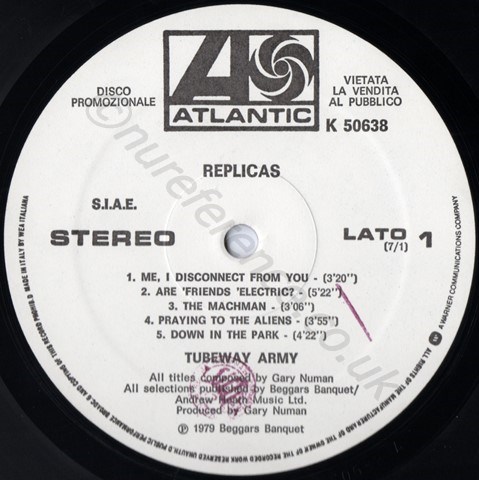 K 50368 Promo 'A' Label.