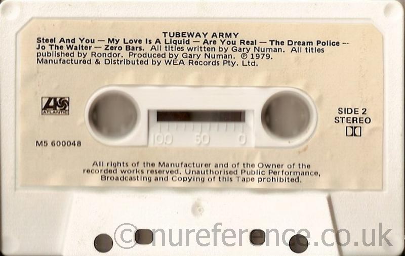 M5 600048 Cassette 'B' Side Label
.