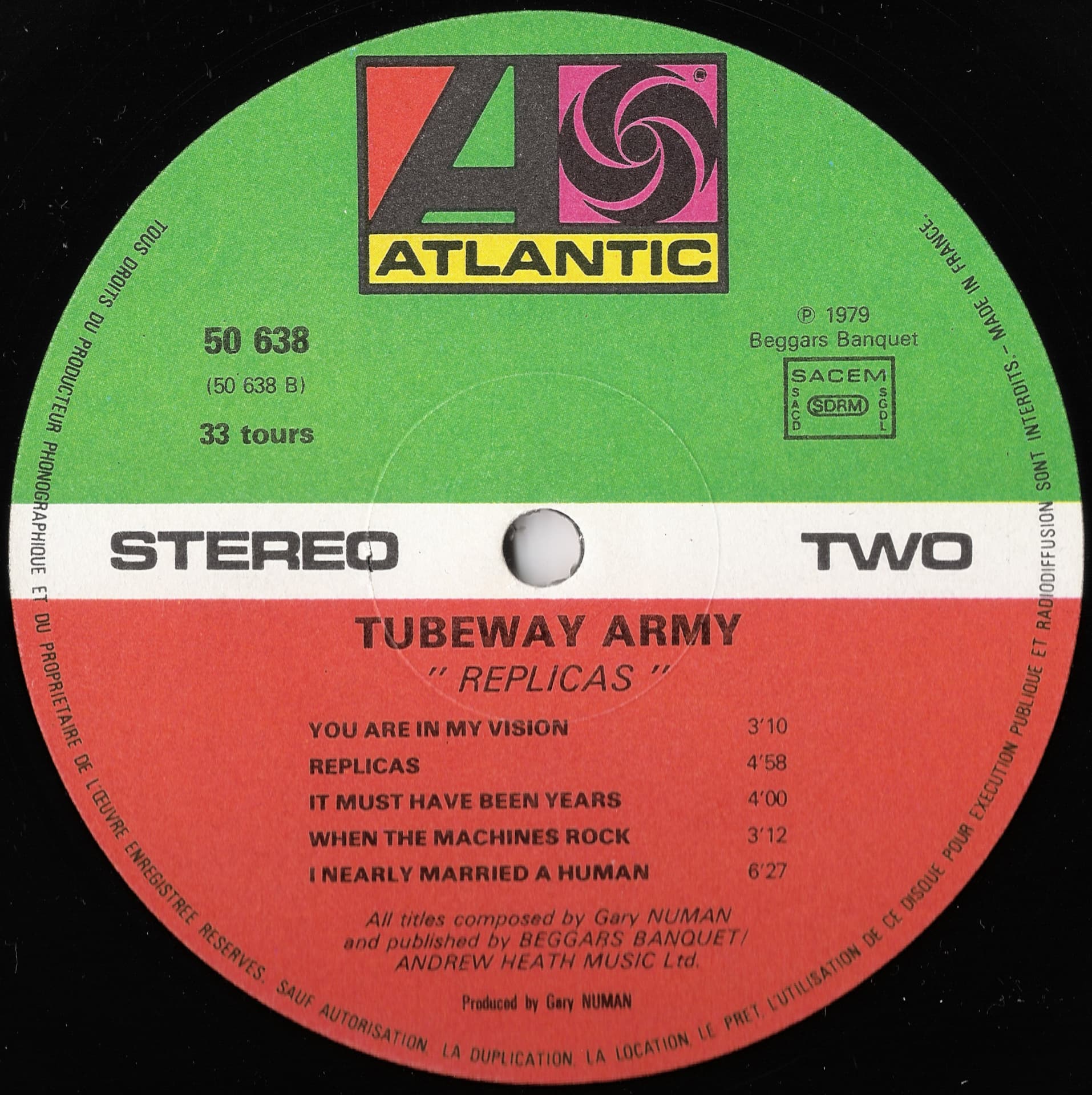 50 638 'B' Side Label