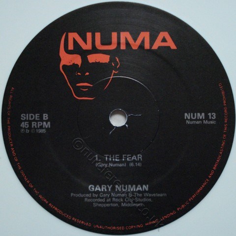 NUM 13 White Vinyl B Side Label