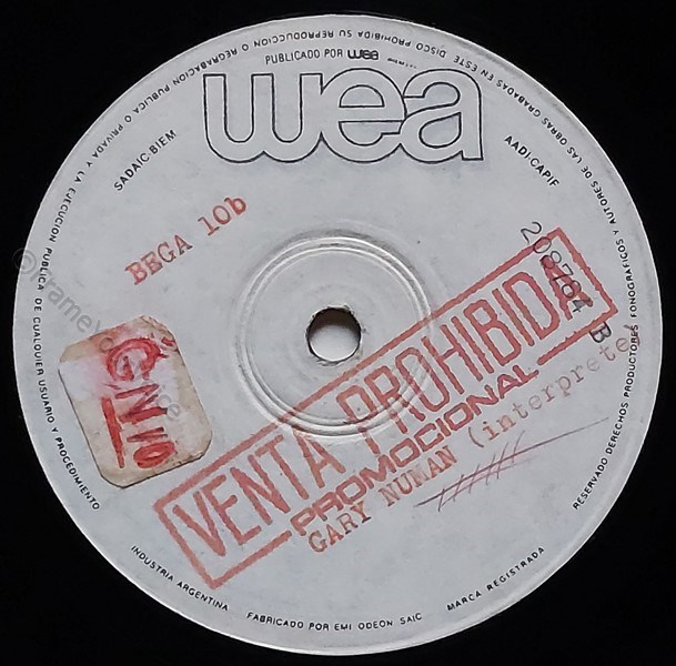 208784 Test Pressing 'B' Label.