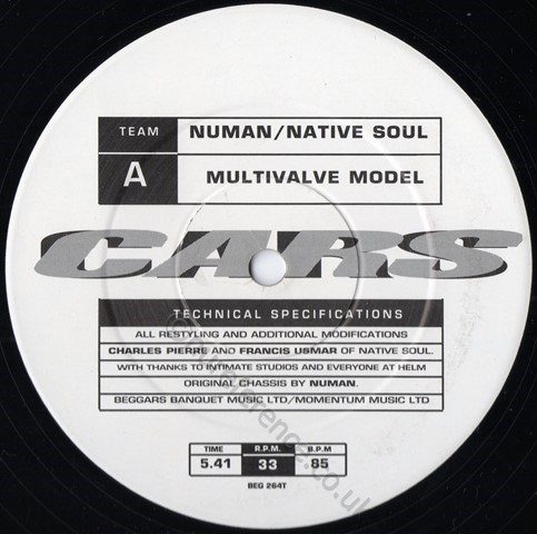 BEG 264T Promo A Side Label