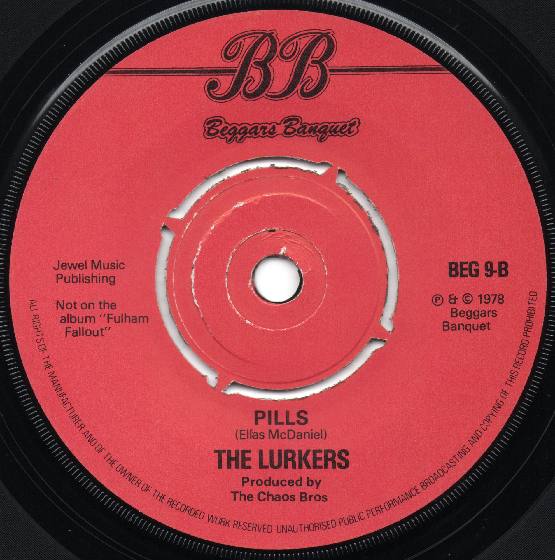 BEG 9 — Mispress A Side Label (The Lurkers — Pills)