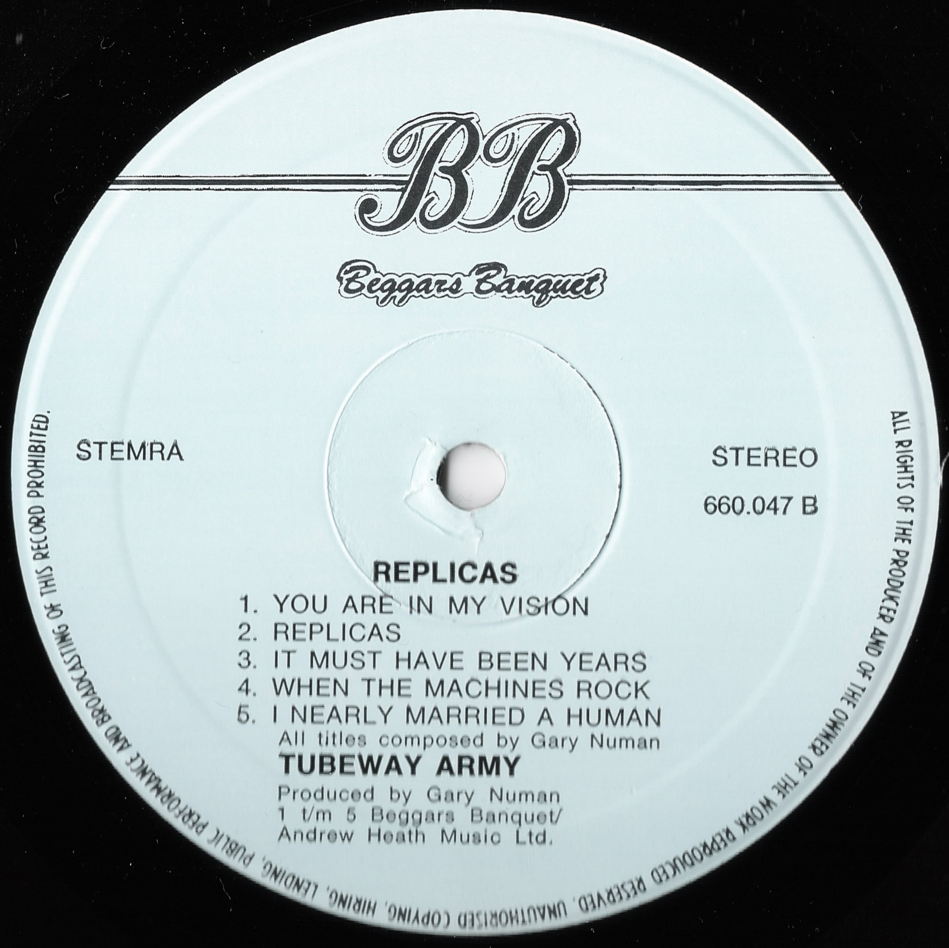 660.047 'B' Side Label [Black/blue].