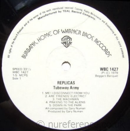 WBC 1427 'A' Side Label