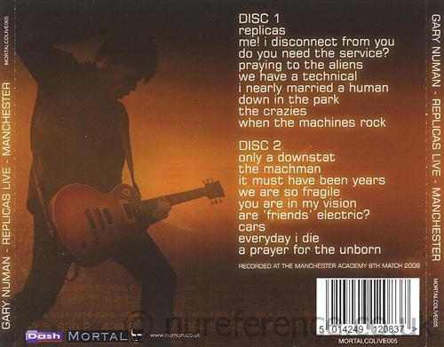 MORTALCD LIVE005 Back Cover