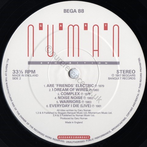 BEGA 88 'B' Label.