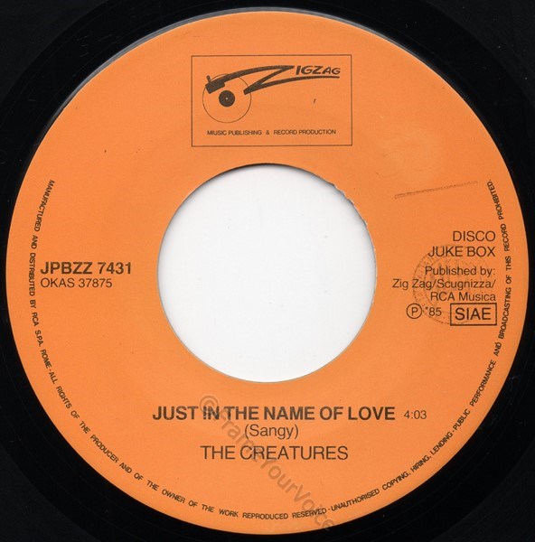 JPBZZ 7431 Jukebox A Side Label.