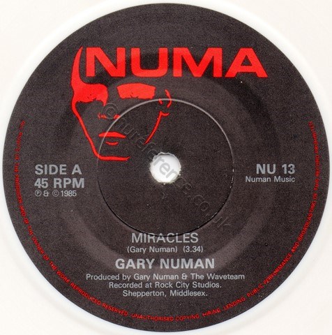 NU 13 White Vinyl A Side Label