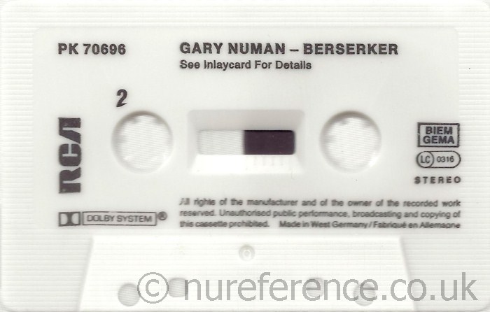 PK 70696 B Side Label.