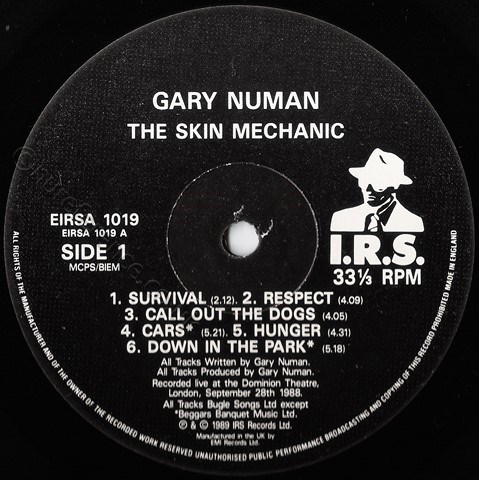 EIRSA 1019 A Side Label
