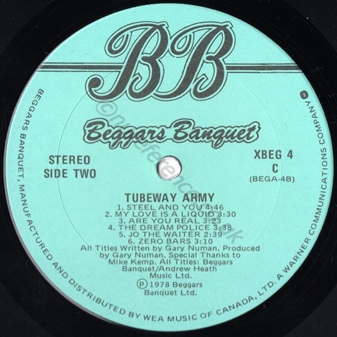 XBEG 4 'B' Side Label.
