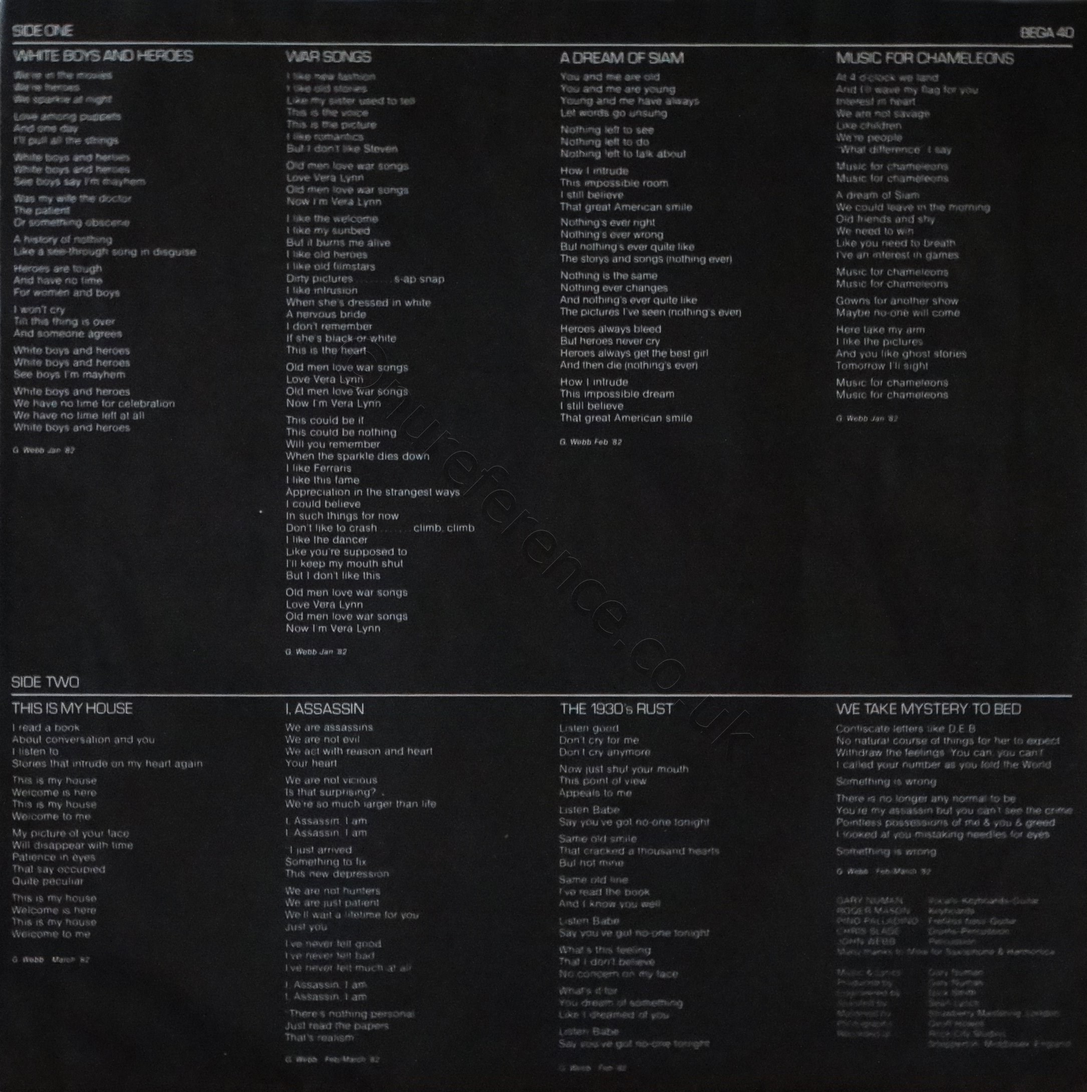 BEGA 40 Inner Lyrics.