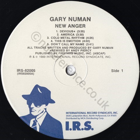 IRS-82005 A Side Label.