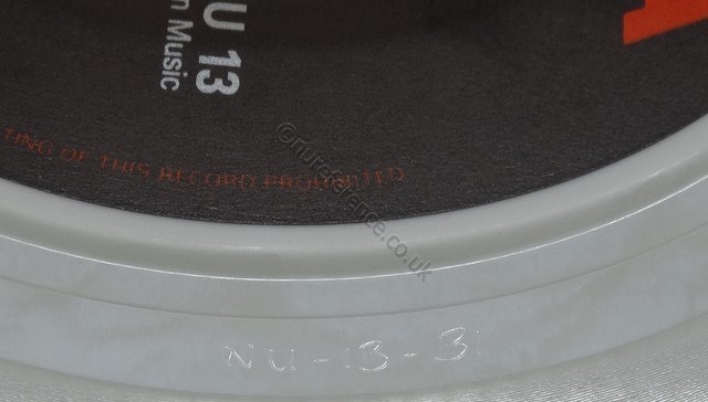 NU 13 White Vinyl B Side Matrix